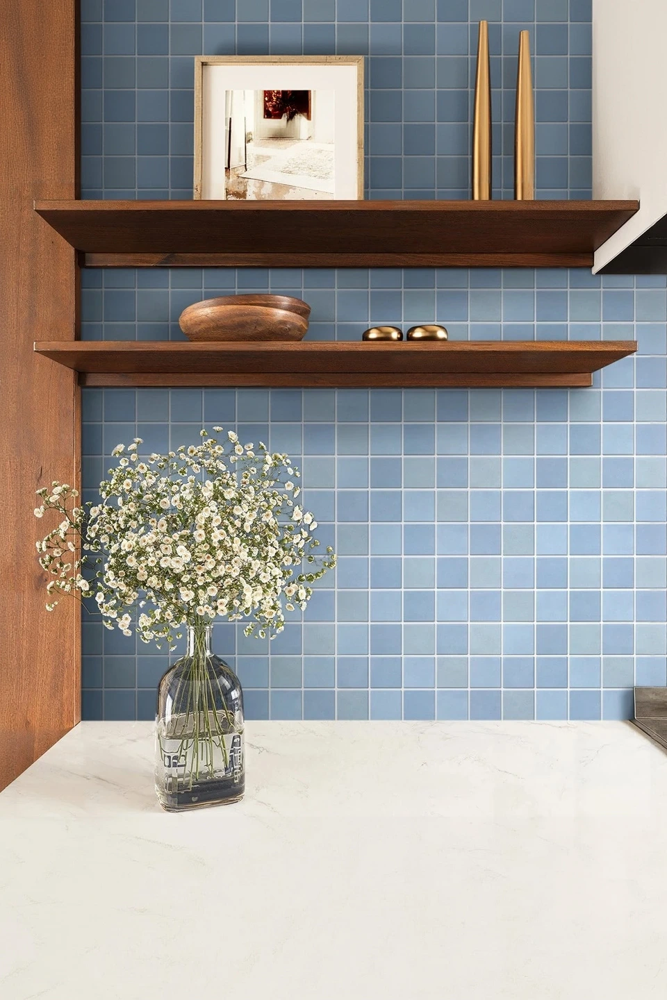 3D Sky Blue Mosaic Peel and Stick Wall Tile — Peel and Stick Backsplash