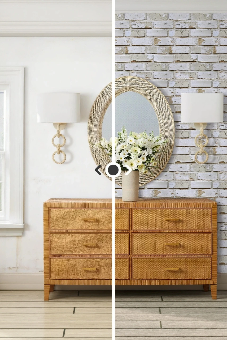 3D Vintage Whitewashed Brick Peel and Stick Wall Tile — Peel and Stick Backsplash