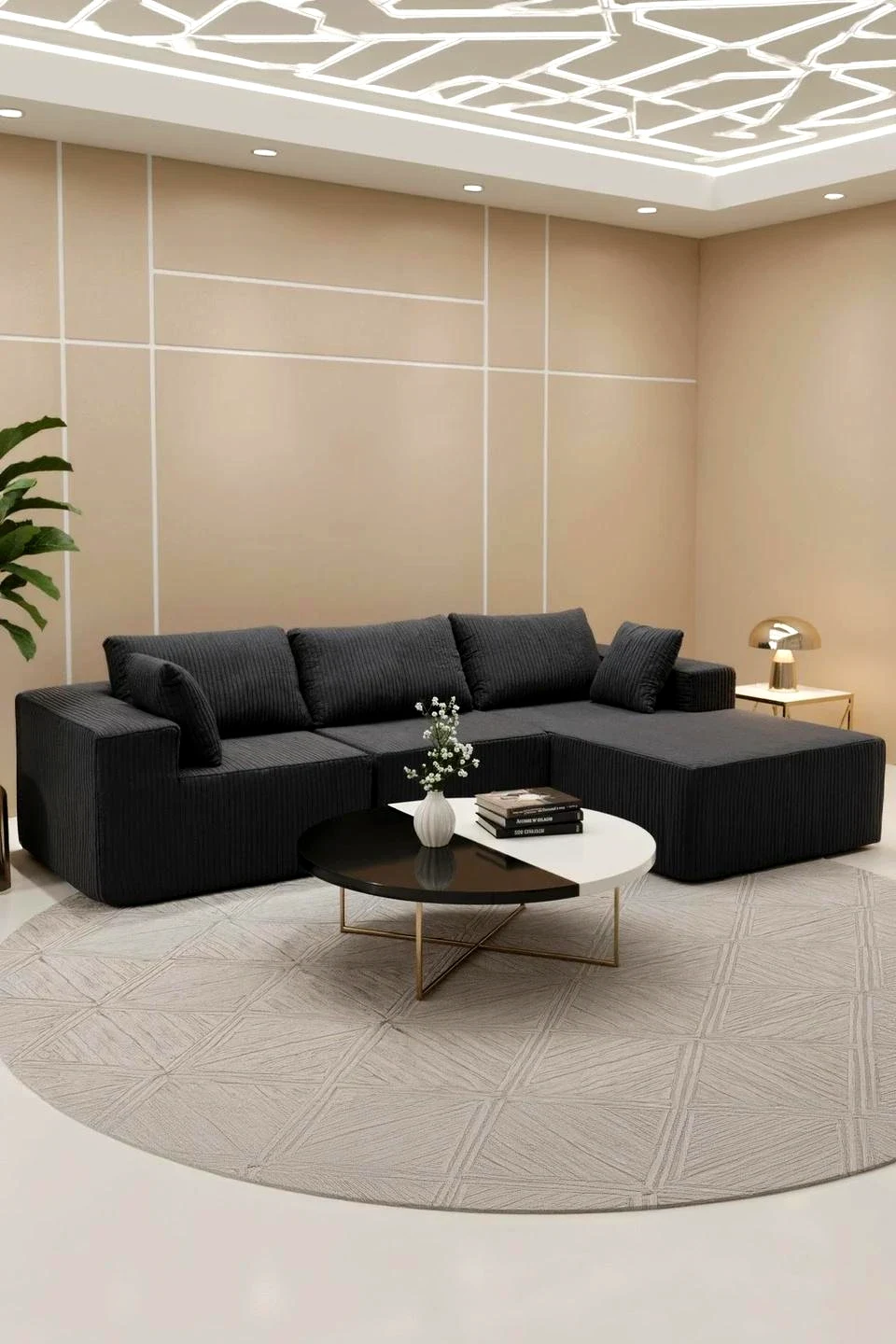 Modern 108" Dark Gray Sectional Sofa - Transform Your Living Space with Modular Design — Sofa Beds