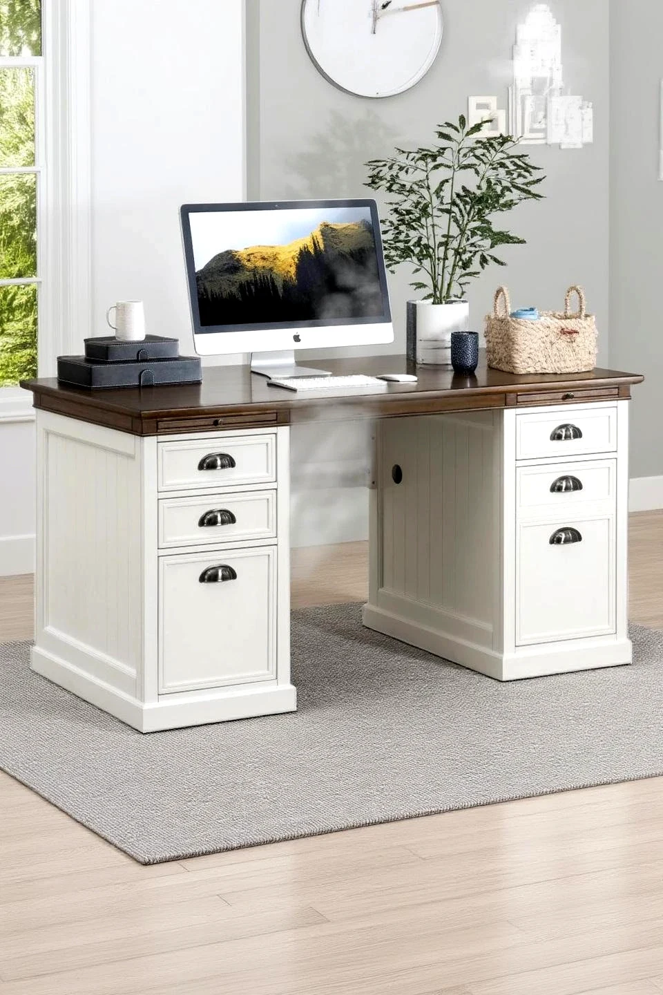 Richland Executive Desk with Charging Station – Elegant Workspace Essentials — General