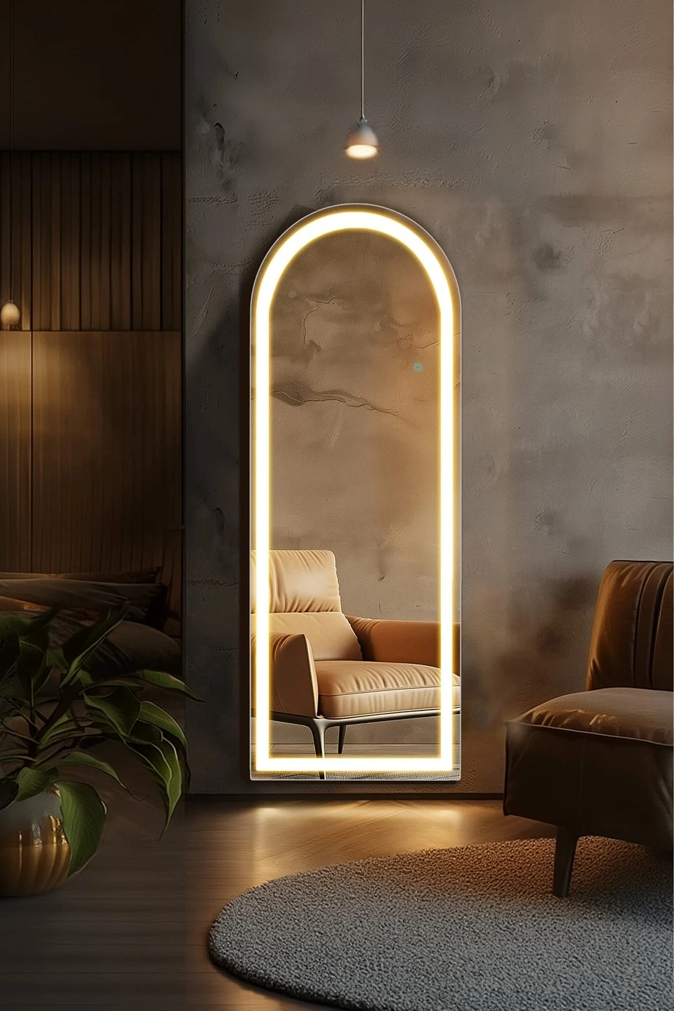 Sweetcrispy 3-Color LED Illuminated Mirror for Indoors — Mirror
