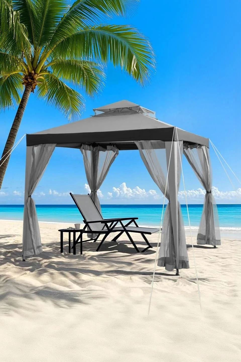 Transform Your Backyard: 8x8 Soft Top Gazebo with Mosquito Netting - Outdoor Living Dreams — Outdoor Umbrellas & Sunshades