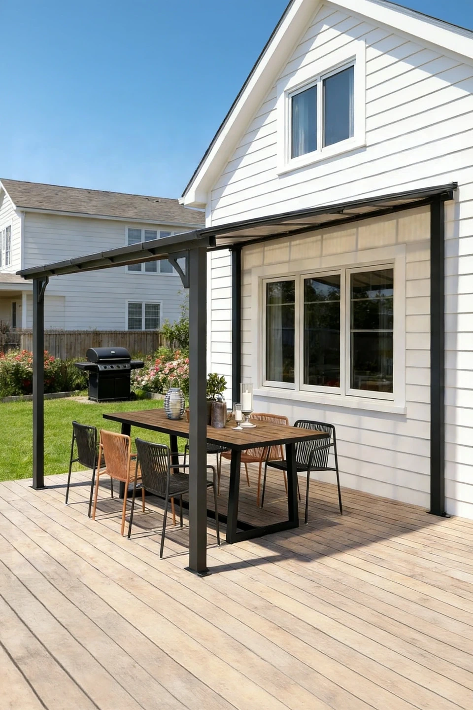 YODOLLA 10’ x 10’ Gazebo, Wall Mounted Gazebos Pergola — main image