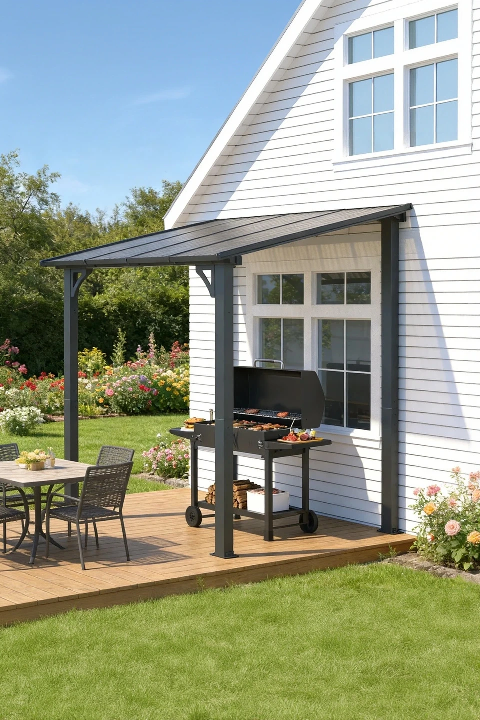 YODOLLA 8' x 5' Gazebo Outdoor Pergola — Garden Arches, Trellises, Arbo