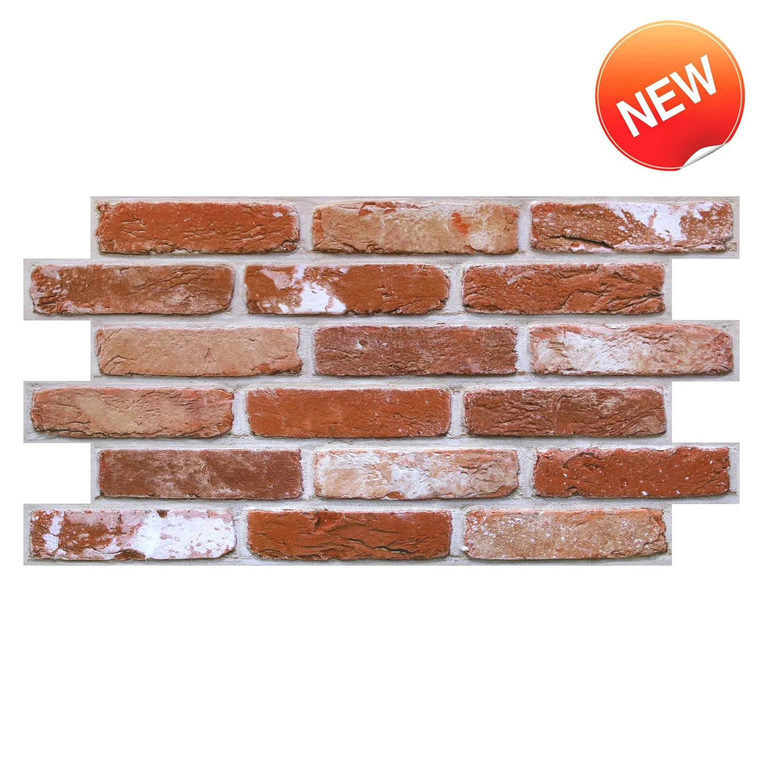 3D Burnt Orange Brick Wall Panels Peel and Stick -Large Size — main image