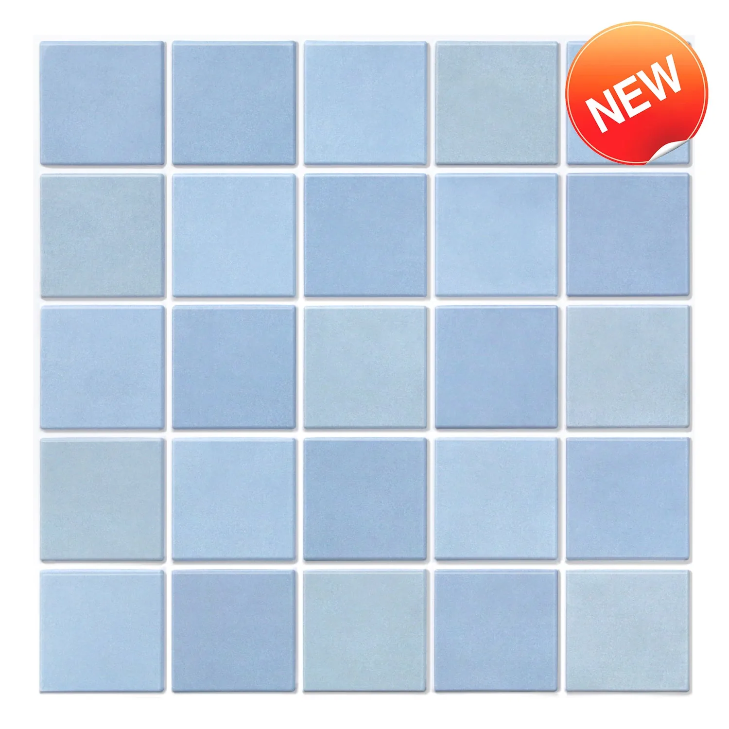 3D Sky Blue Mosaic Peel and Stick Wall Tile — main image