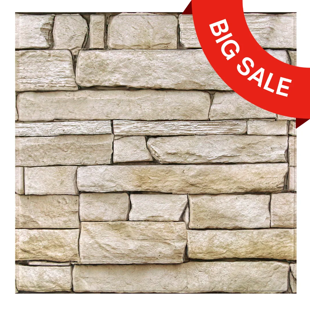 3D Stacked Stone Peel and Stick Wall Tile — main image