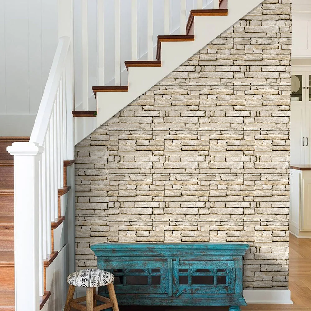3D Stacked Stone Peel and Stick Wall Tile — view 3
