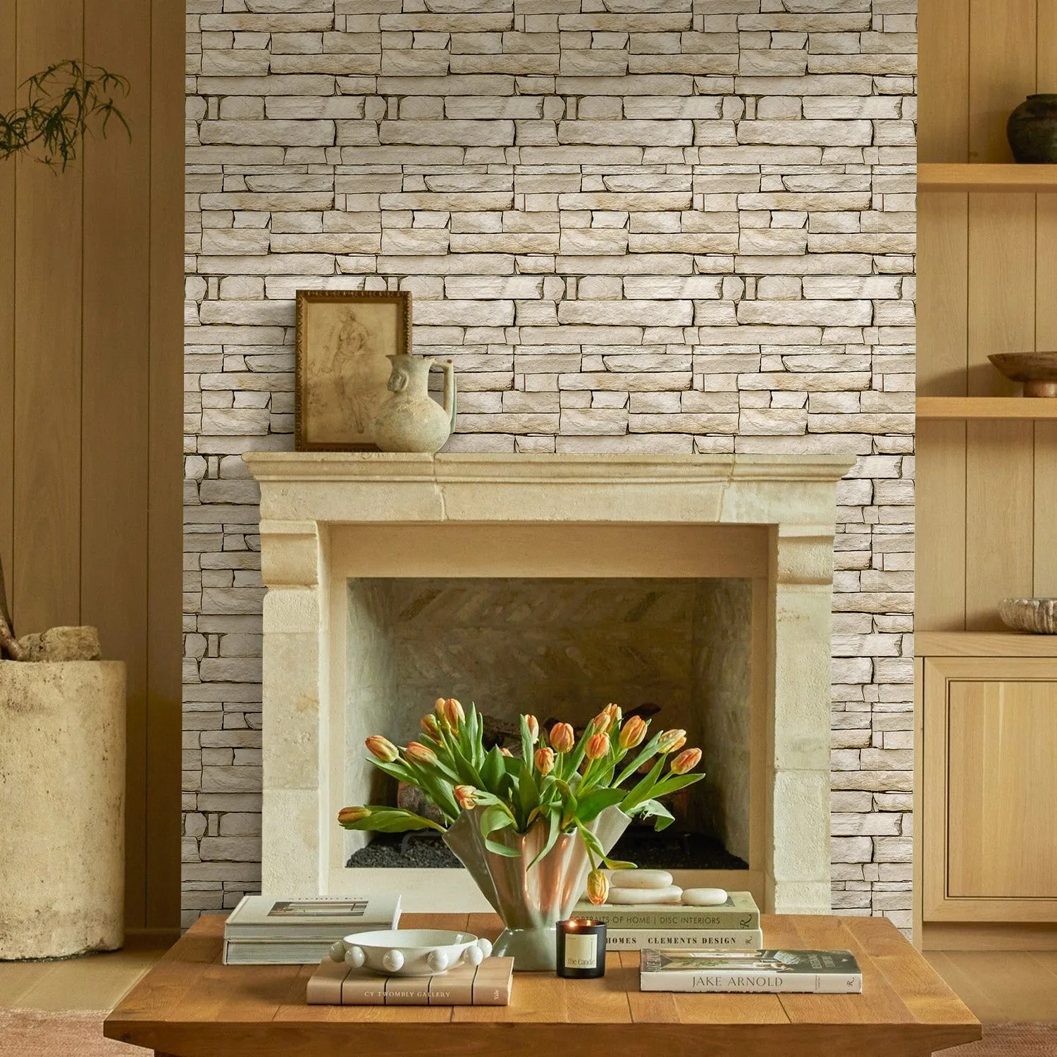 3D Stacked Stone Peel and Stick Wall Tile — view 4