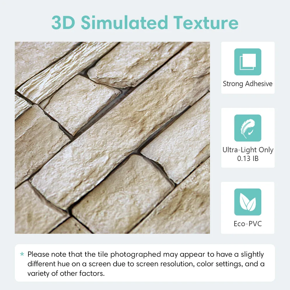 3D Stacked Stone Peel and Stick Wall Tile — view 5