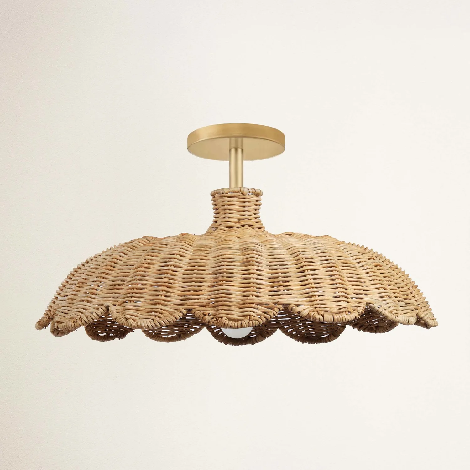 Aurelia Rattan Pendant Light | Handwoven Boho Ceiling Fixture for Dining & Living Spaces — view 9