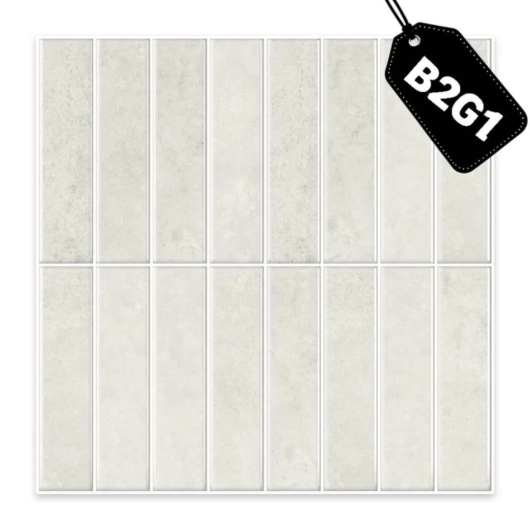 Beige Cream Color Linear Peel and Stick Backsplash Tile — main image