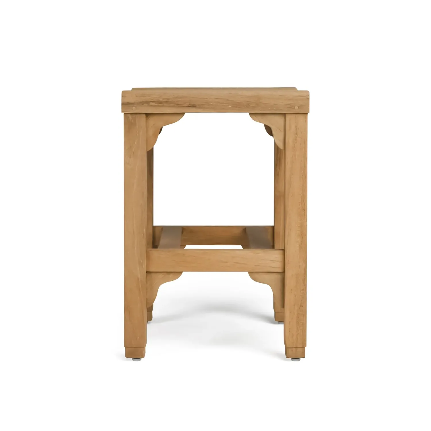 Classic Teak Outdoor Backless Counter Stool — view 4