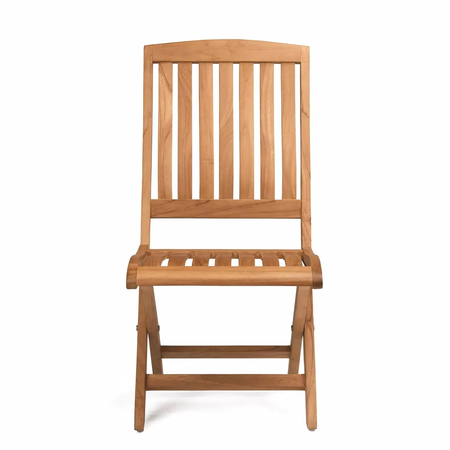 Como Teak Outdoor Folding Dining Side Chair — view 3