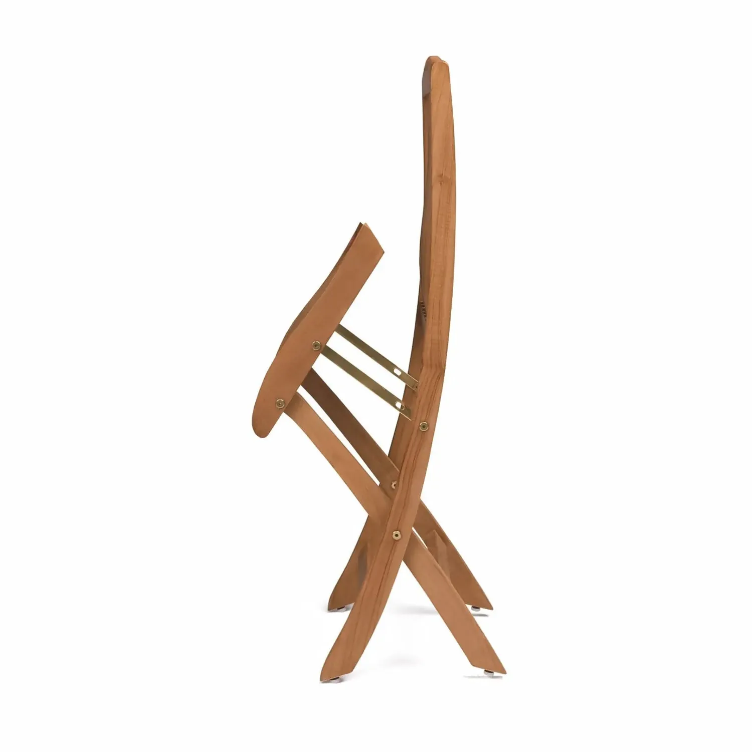 Como Teak Outdoor Folding Dining Side Chair — view 4