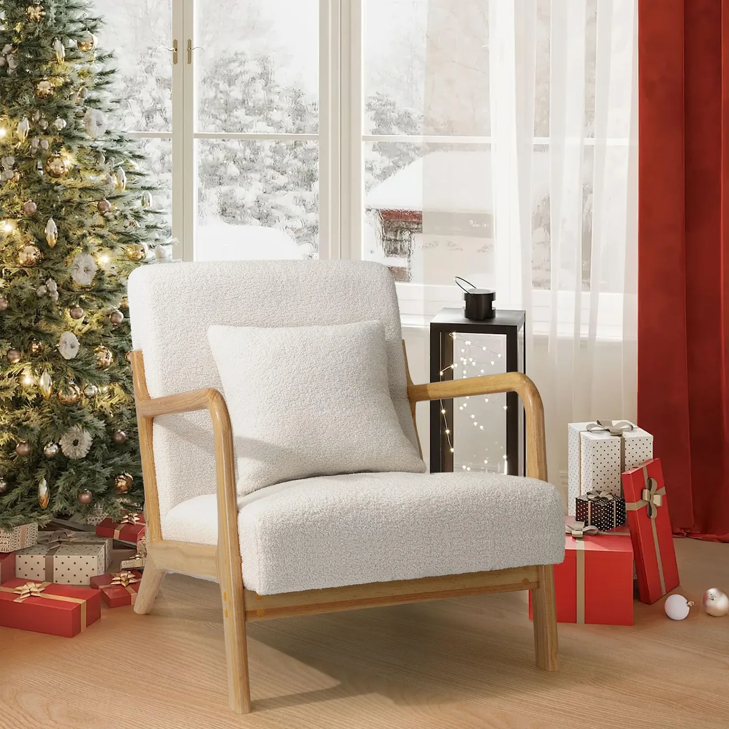 YODOLLA · Cozy Brown Reading Chair - Transform Your Reading Nook Into a Peaceful Sanctuary