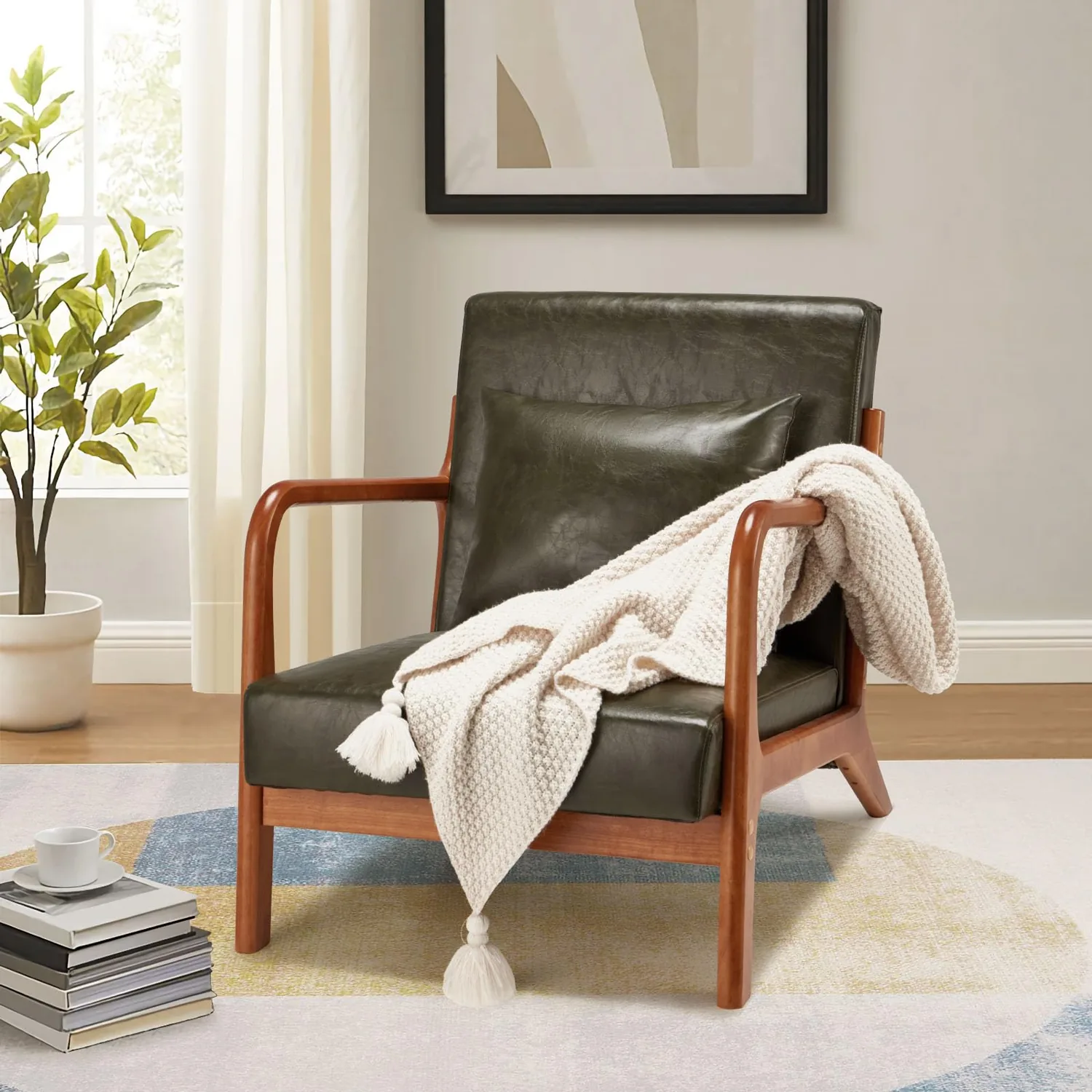 Cozy Brown Reading Chair - Transform Your Reading Nook Into a Peaceful Sanctuary — view 10
