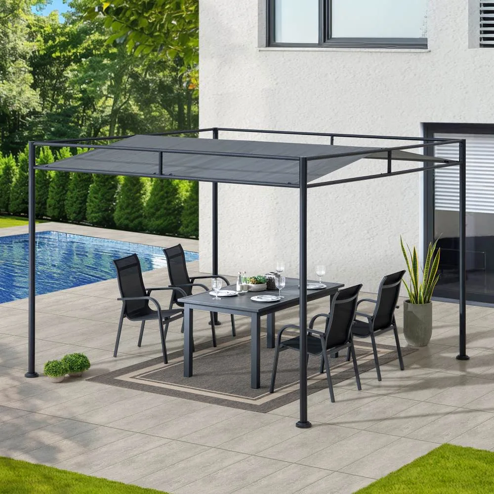 Darkeford Sling Canopy Pergola 10x10 - Shadow Black — main image