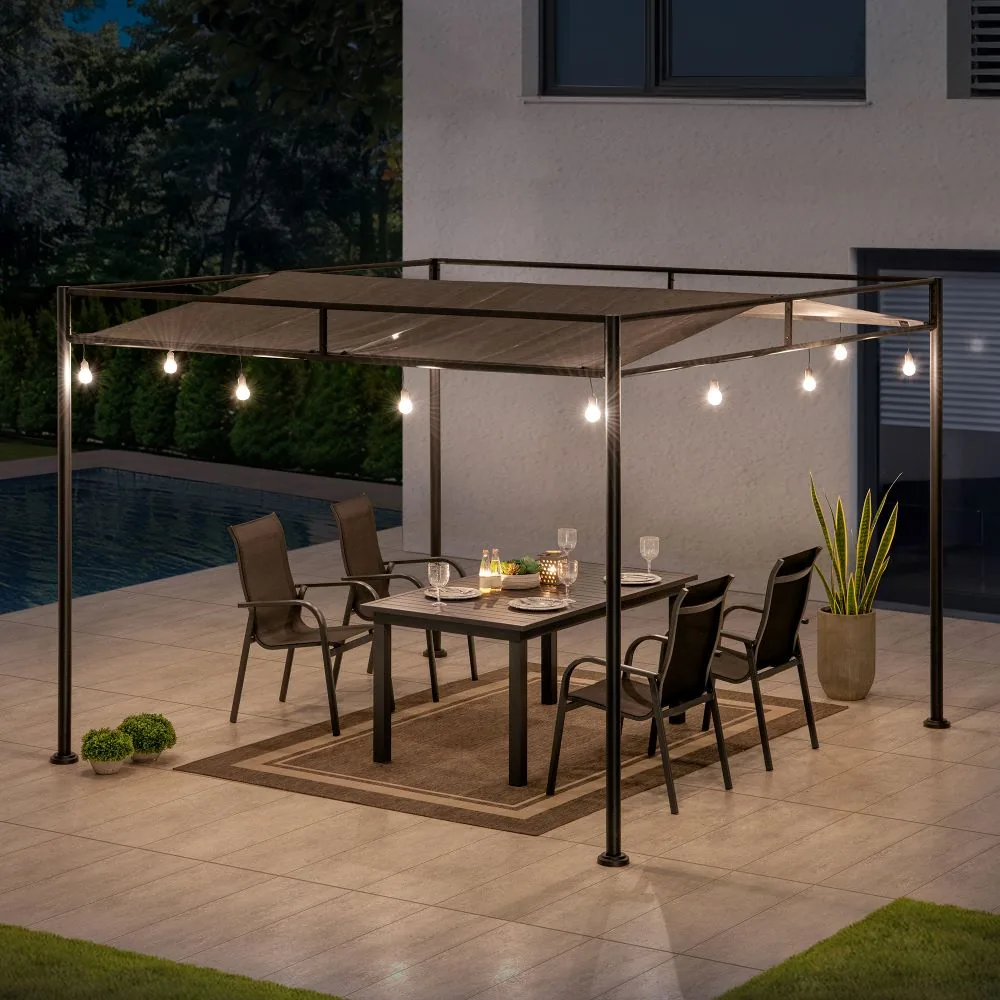 Darkeford Sling Canopy Pergola 10x10 - Shadow Black — view 2