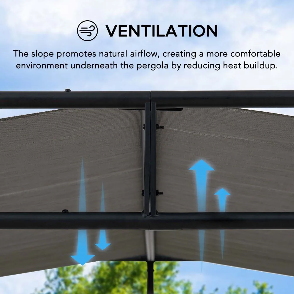 Darkeford Sling Canopy Pergola 10x10 - Shadow Black — view 5