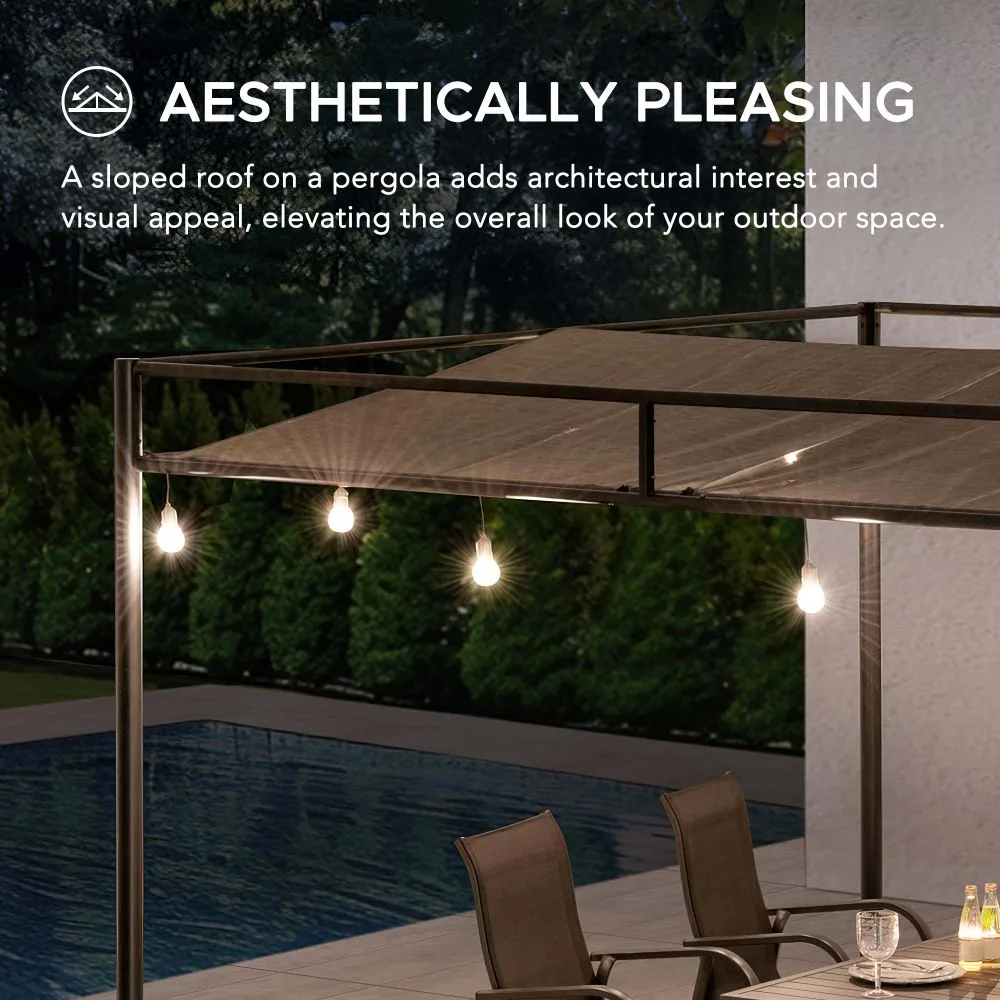 Darkeford Sling Canopy Pergola 10x10 - Shadow Black — view 6