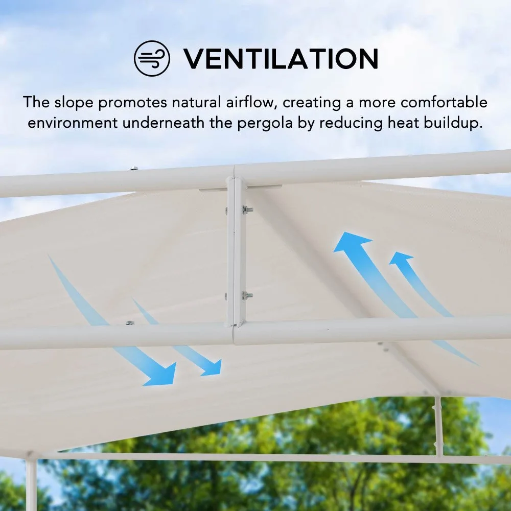 Darkeford Sling Canopy Pergola 10x10 - White — view 5