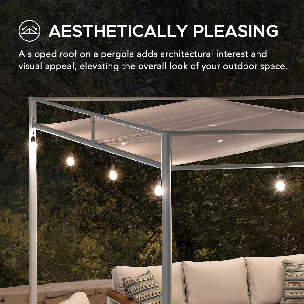 Darkeford Sling Canopy Pergola 10x10 - White — view 6