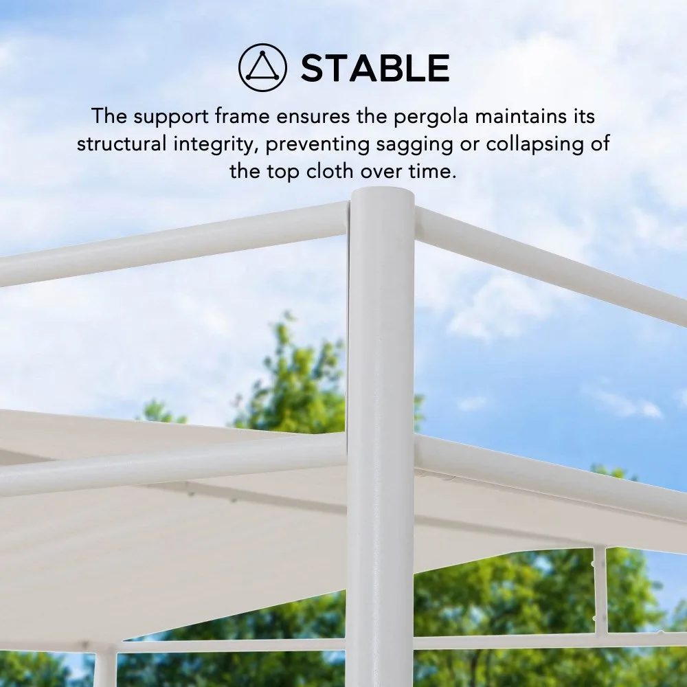 Darkeford Sling Canopy Pergola 10x10 - White — view 7