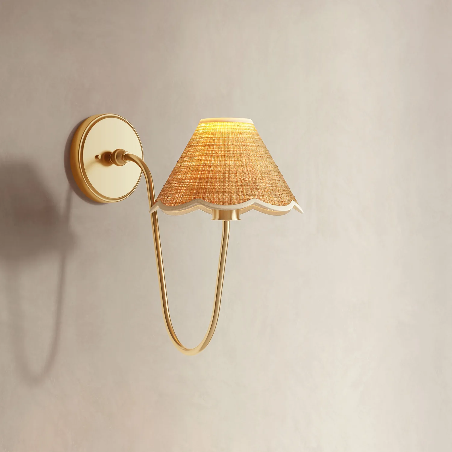 Elara Curve Clamp Cone Arm Sconce — main image