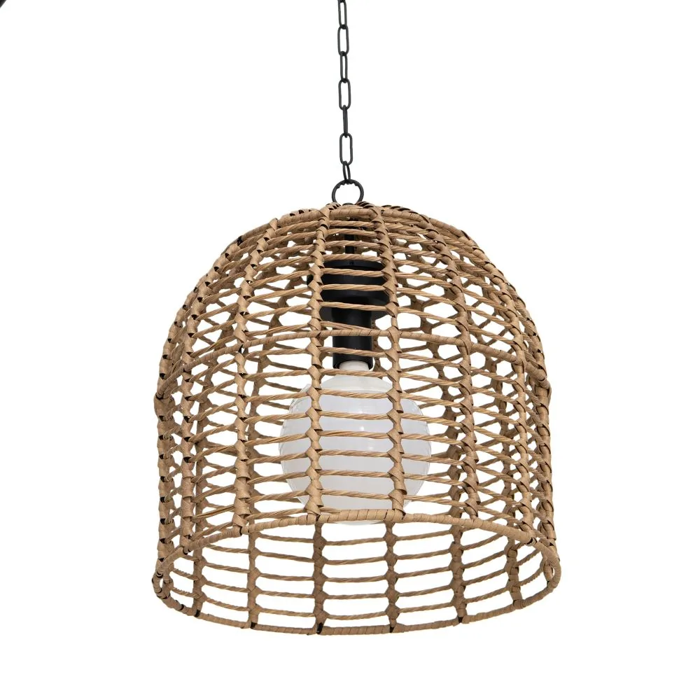 Elegant Wicker Outdoor Chandelier with Remote - Transform Your Patio into Paradise — view 3
