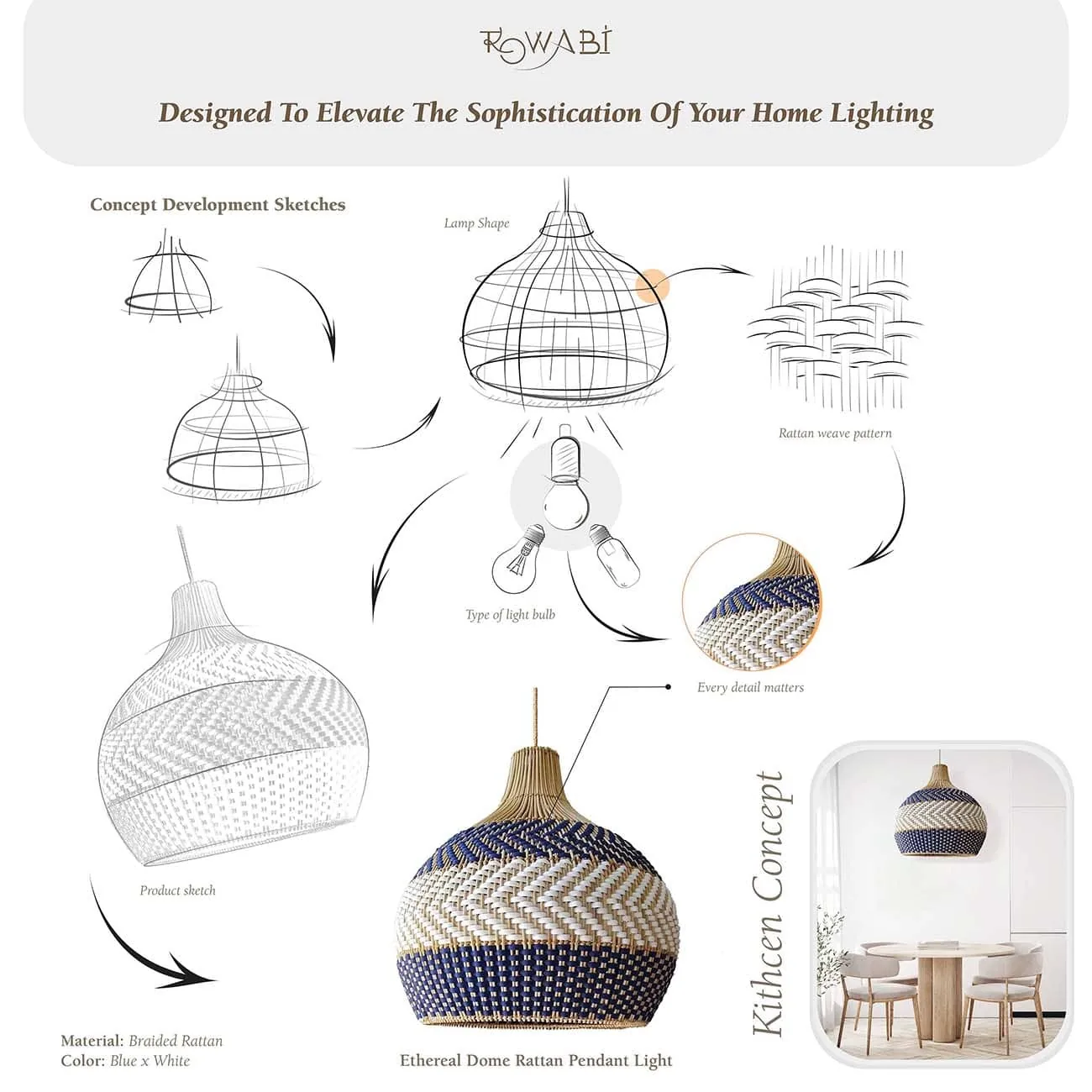 Ethereal Rattan Pendant Light — view 9