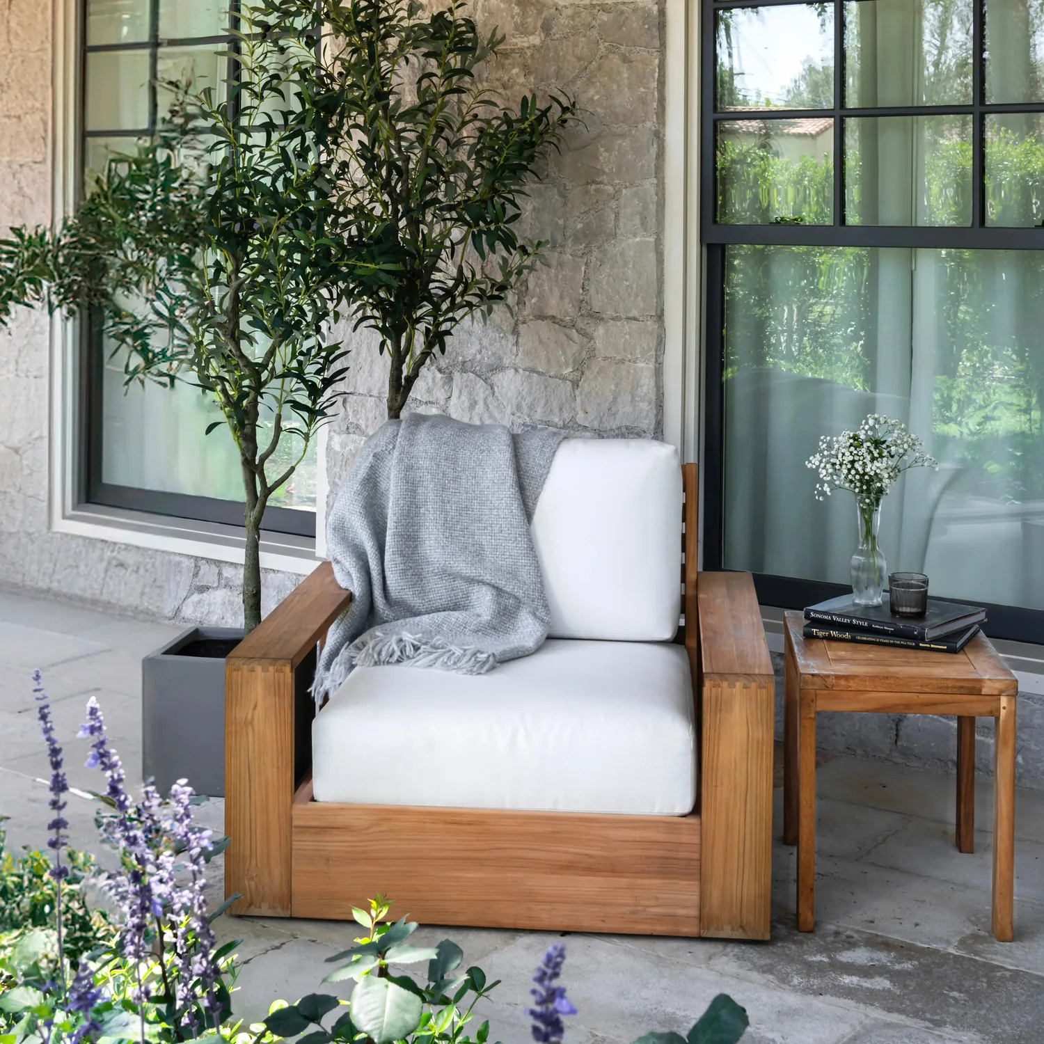 Kuba Teak Outdoor Club Chair — main image