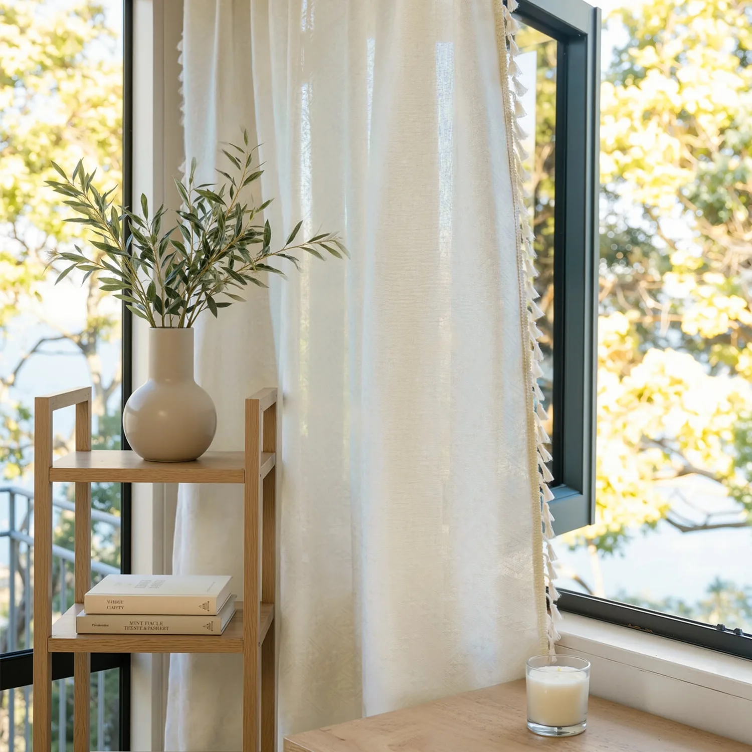 Meadow Geometric Sheer Curtain — view 5