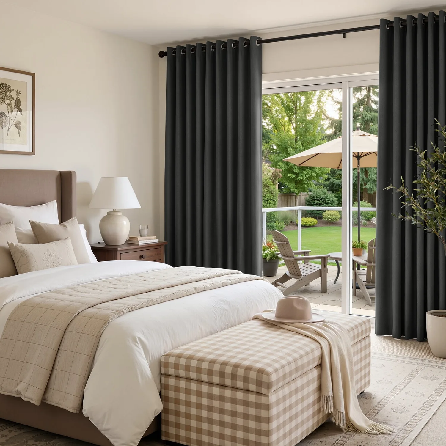 Mercer Heavyweight Blackout Thermal Curtain - Transform Your Space in Twilight Blue — view 2