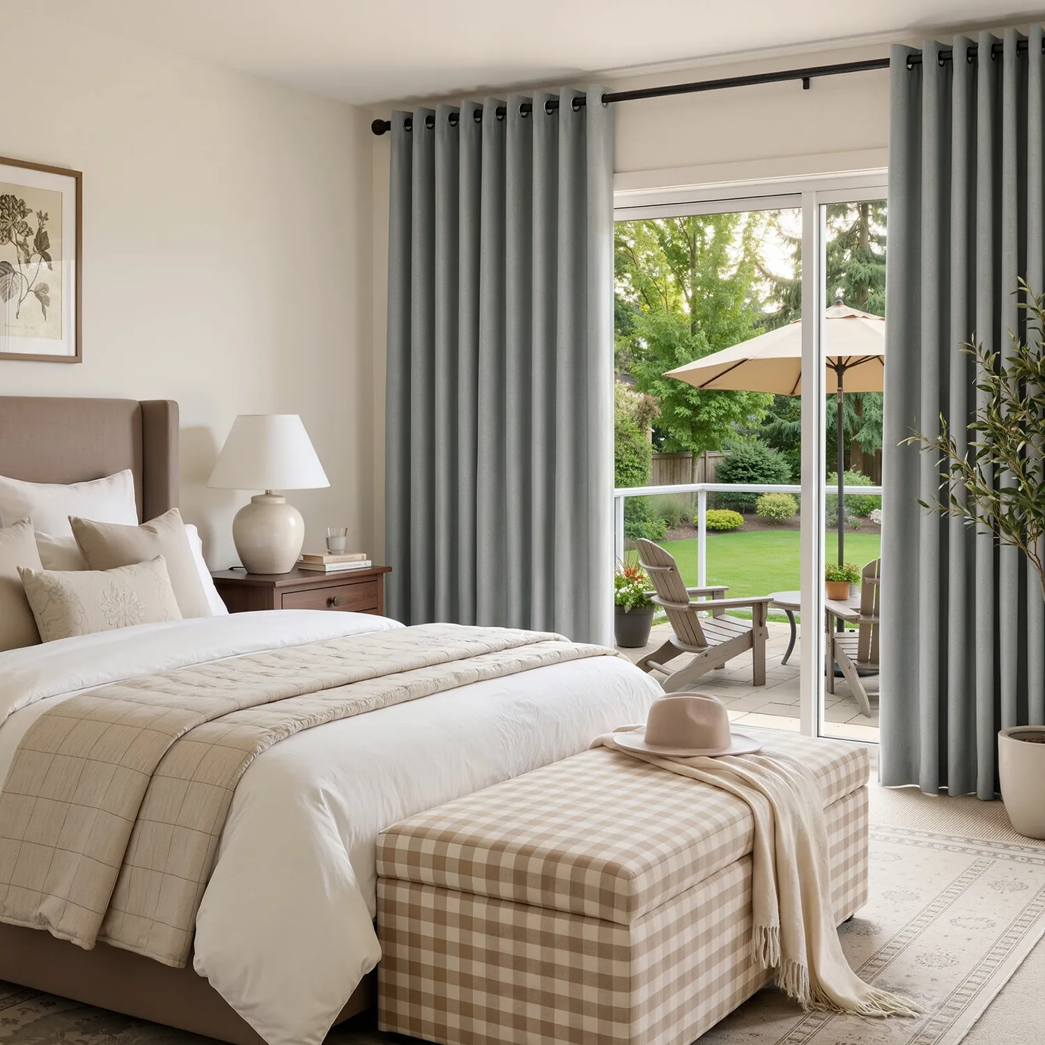 Mercer Heavyweight Blackout Thermal Curtain - Transform Your Space in Twilight Blue — view 3