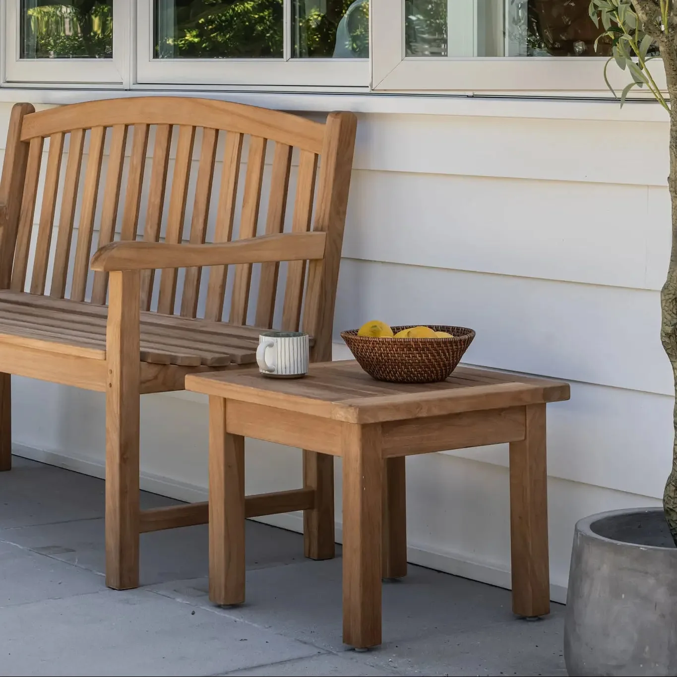 Milano Teak Outdoor Side Table — main image
