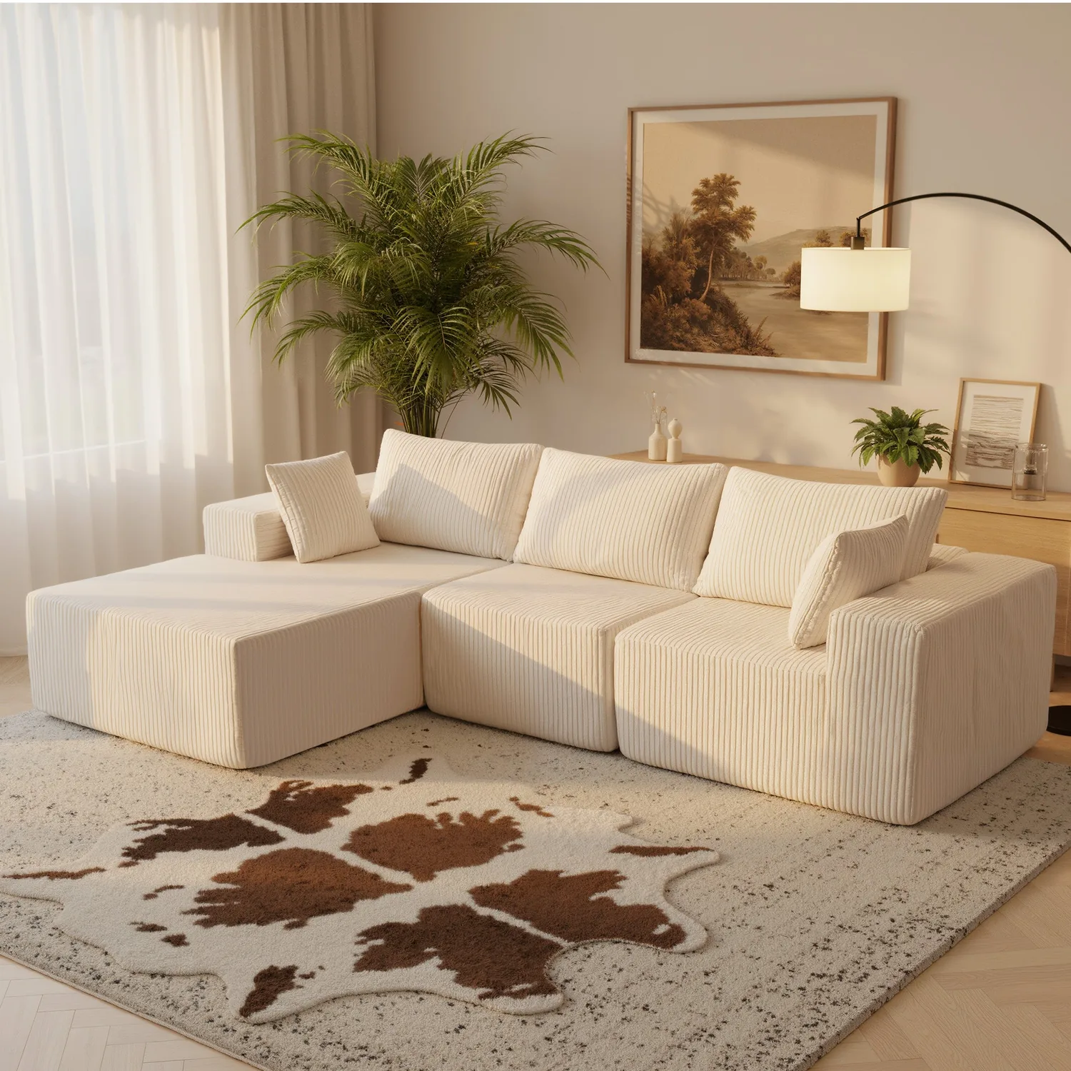 Modern 108" Dark Gray Sectional Sofa - Transform Your Living Space with Modular Design — main image