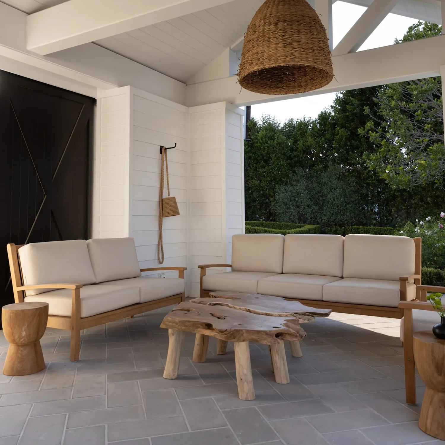 Naples Teak Outdoor Sofa — view 4