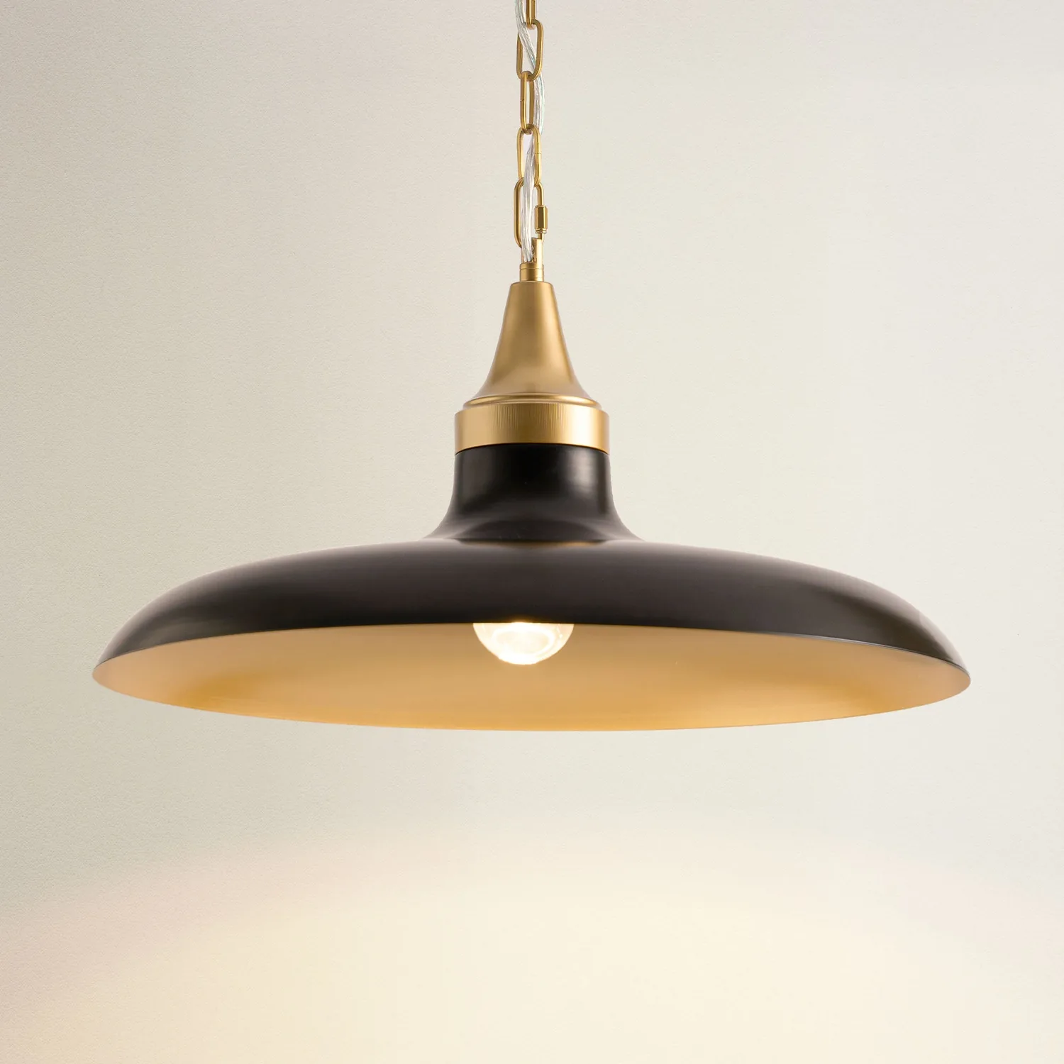 Natalia Black Dome Pendant Light — main image