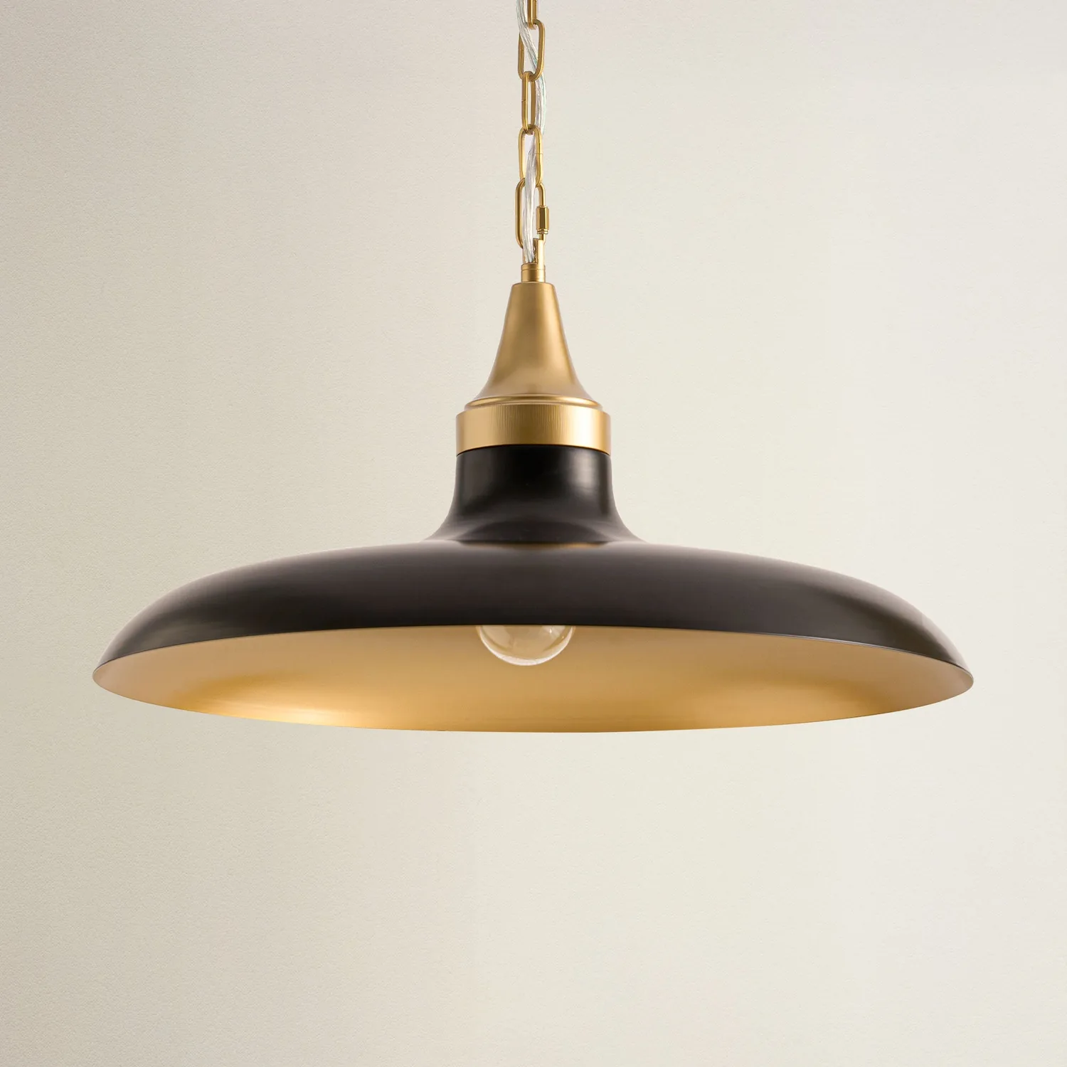 Natalia Black Dome Pendant Light — view 2