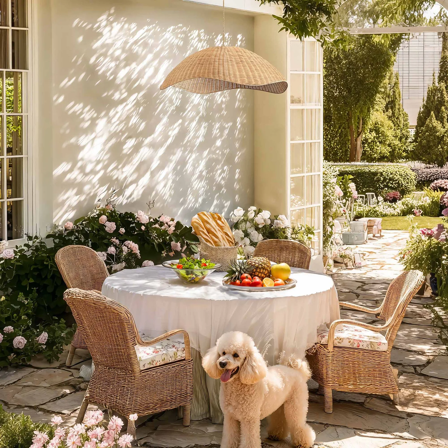 Outdoor Nana Rattan Pendant Light — view 6