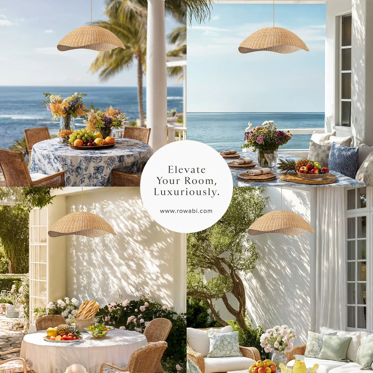 Outdoor Nana Rattan Pendant Light — view 8