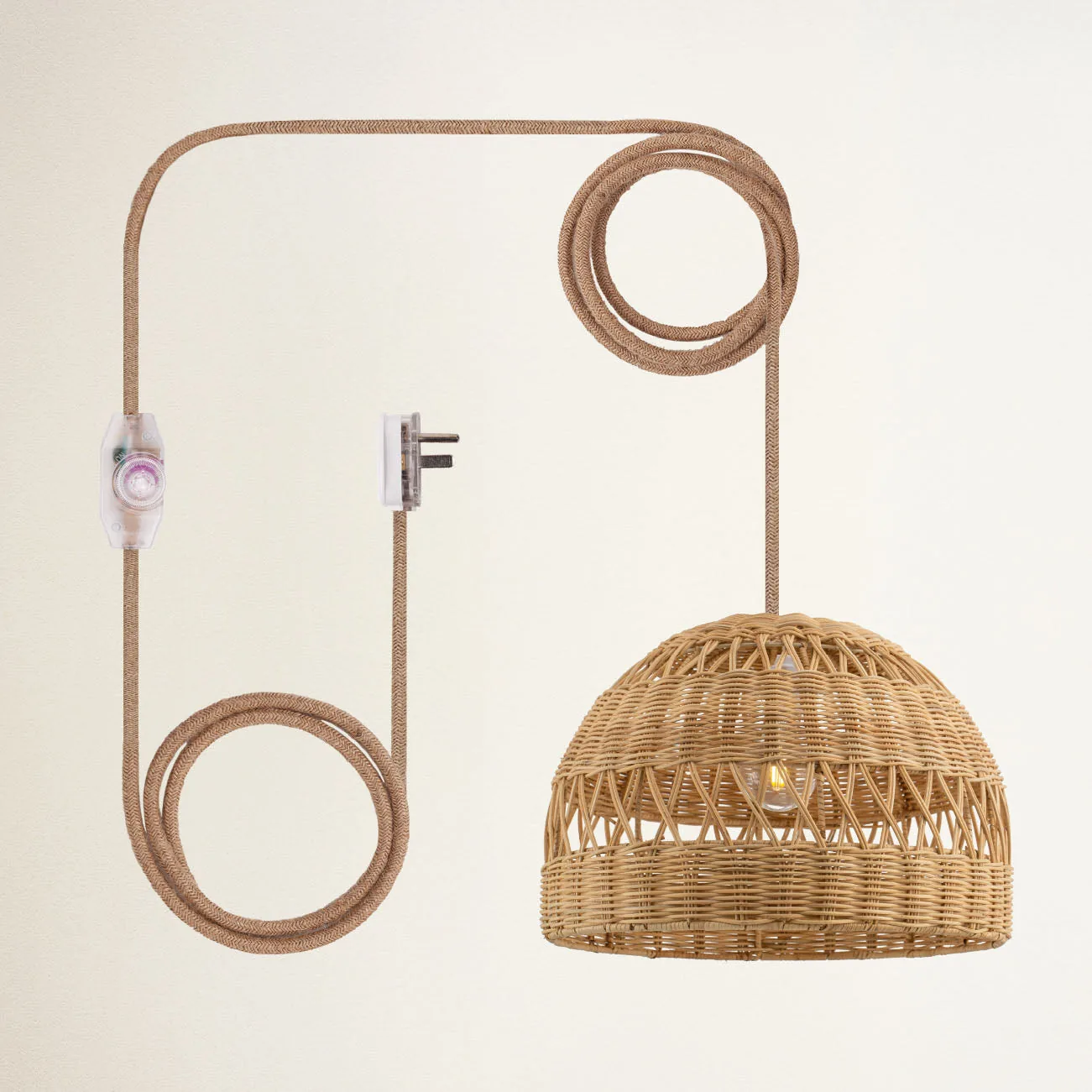 Radiant Rattan Pendant Light — view 4