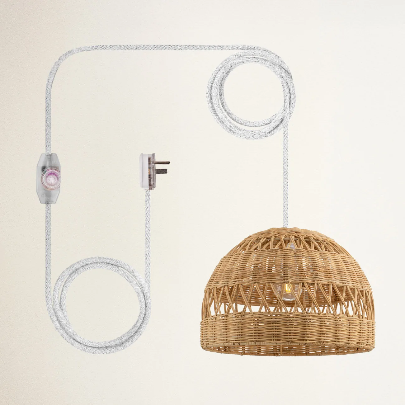 Radiant Rattan Pendant Light — view 5