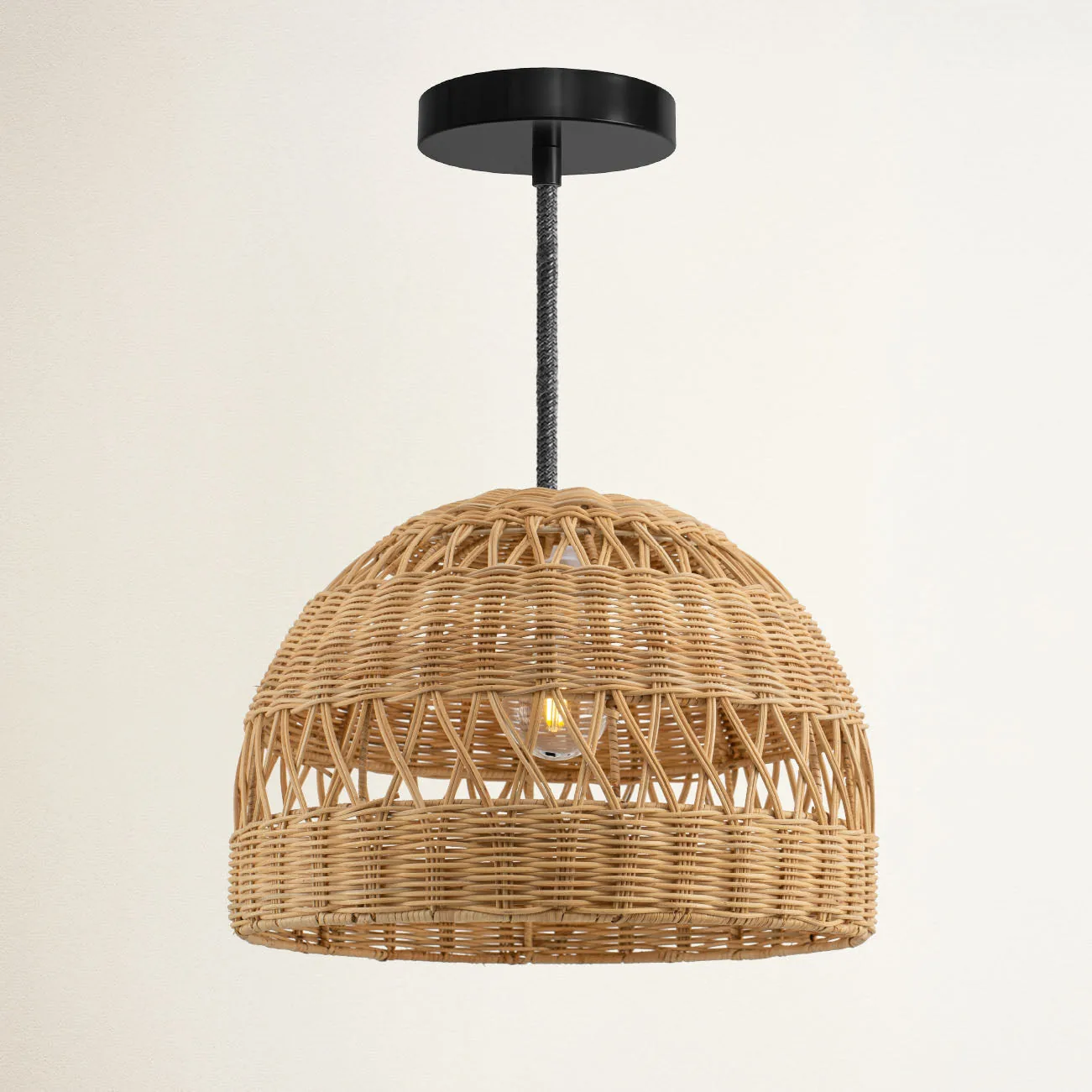 Radiant Rattan Pendant Light — view 7