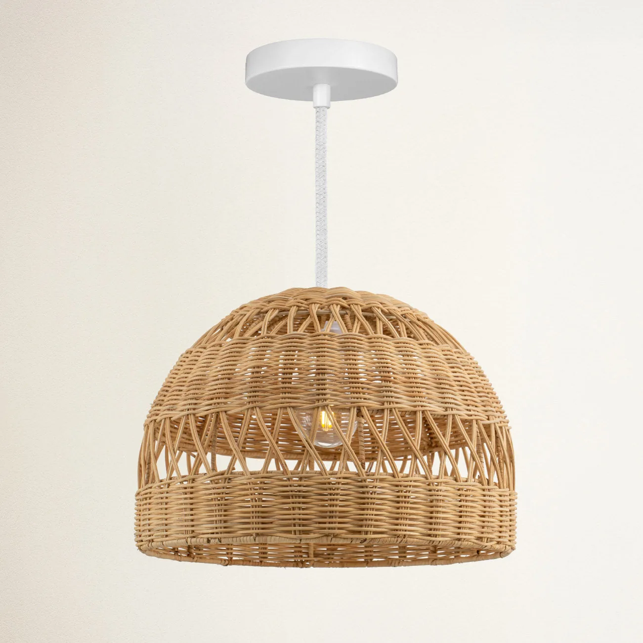 Radiant Rattan Pendant Light — view 8