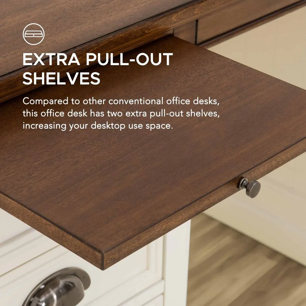 Richland Executive Desk with Charging Station – Elegant Workspace Essentials — view 6