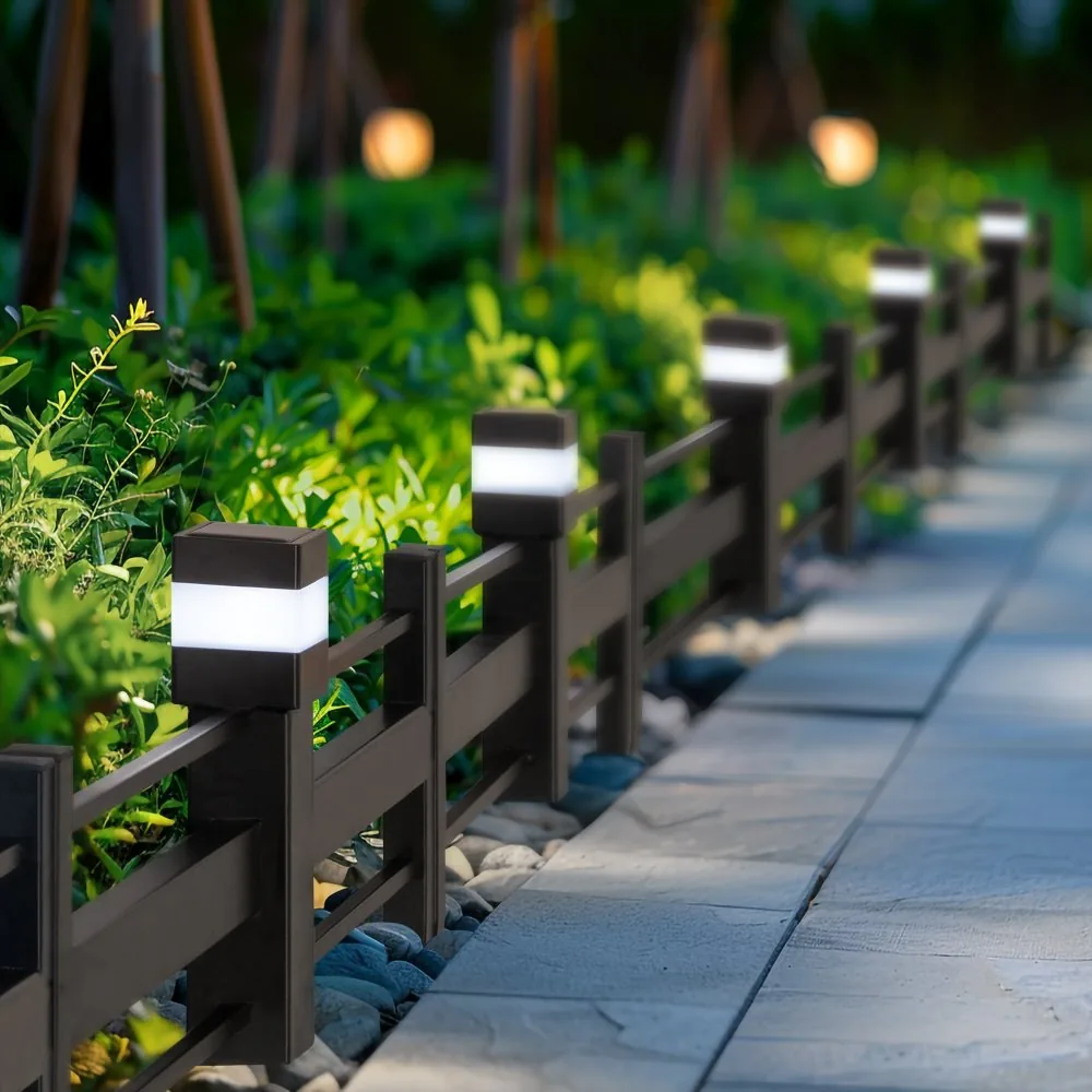 Solar-Lit Garden Border Fence - Transform Your Outdoor Space with Elegant Metal Edging