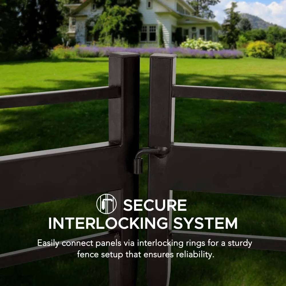 Solar-Lit Garden Border Fence - Transform Your Outdoor Space with Elegant Metal Edging — view 5