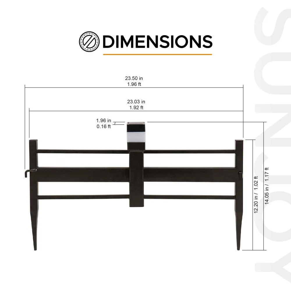 Solar-Lit Garden Border Fence - Transform Your Outdoor Space with Elegant Metal Edging — view 8